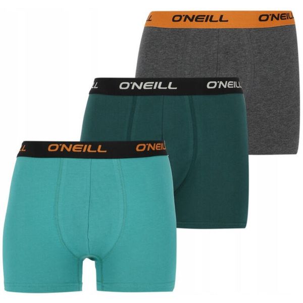 Bokserki bawełniane dla mężczyzn O'neill 3-pak. Zielone bokserki O'Neill, m, bez wzorów, z bawełny. Za 99.99 zł.