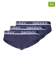 Skiny Slipy (3 pary) w kolorze granatowym rozmiar: S. Niebieskie slipki Skiny, s, bez wzorów. Za 52.17 zł.