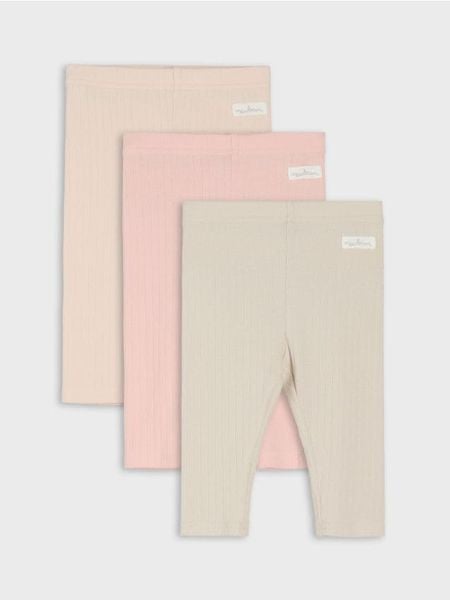 Bawełniane legginsy 3 pack - różowy. Czerwone legginsy długie sportowe Sinsay, l, bez wzorów, z bawełny. Za 25.99 zł.