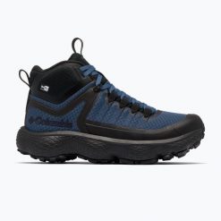 Buty turystyczne męskie Columbia Escape Thrive Titanum Mid Outdry. Niebieskie buty turystyczne Columbia, bez wzorów, bez zapięcia, trekkingowe. Za 599.99 zł.