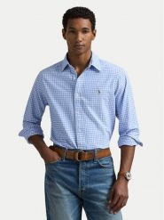 Polo Ralph Lauren Koszula 710853129002 Błękitny Custom Fit. Niebieskie koszule Polo Ralph Lauren, l, bez wzorów, z bawełny, bez kołnierzyka, bez ramiączek. Za 679.99 zł.