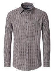 CASAMODA Koszula - Comfort fit - w kolorze granatowo-jasnobrązowym rozmiar: 4XL. Brązowe koszule CASAMODA, xl, bez wzorów, z bawełny, bez kołnierzyka, bez ramiączek. Za 91.34 zł.