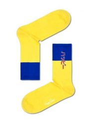 Happy Socks Skarpety w kolorze żółto-niebieskim rozmiar: 36-40. Żółte skarpety Happy Socks, bez wzorów. Za 26.99 zł.