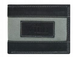 Portfel męski skórzany Always Wild N992-JEANS czarny. Czarne portfele Always Wild, bez wzorów, z jeansu. Za 51.99 zł.