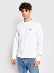 Calvin Klein Jeans Bluza Embroidered Logo J30J314536 Biały Regular Fit. Białe bluzy Calvin Klein Jeans, m, bez wzorów, z jeansu, bez kaptura. Za 259.99 zł.