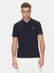 Lacoste Polo DH5522 Granatowy Regular Fit. Niebieskie koszulki polo LACOSTE, m, bez wzorów, z syntetyku, bez kołnierzyka, bez ramiączek. Za 249.99 zł.