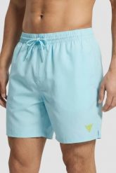 GUESS Błękitne męskie kapielówki New Basic, Rozmiar S. Niebieskie kąpielówki Guess, m, z aplikacjami. Za 259.99 zł.