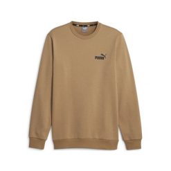 Bluza męska Puma ESS Small Logo Crew FL. Brązowe bluzy z kapturem Puma, m, bez wzorów, z bawełny, z kapturem. Za 234.65 zł.