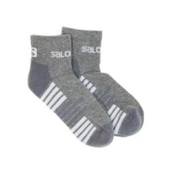 Skarpety Unisex Dla Dorosłych (zestaw 2 Sztuk). Szare skarpety Salomon, bez wzorów. Za 62.99 zł.