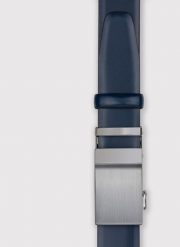 PAKO LORENTE – Granatowy skórzany pasek męski. Niebieskie paski Pako Lorente, bez wzorów, ze skóry, eleganckie. Za 149.99 zł.