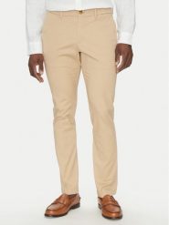 Michael Kors Chinosy CS4301KDR2 Beżowy Slim Fit. Brązowe eleganckie spodnie Michael Kors, m, z bawełny. Za 369.99 zł.