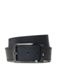 Tommy Hilfiger Pasek Męski Denton Corporate AM0AM11226 Granatowy. Niebieskie paski Tommy Hilfiger, bez wzorów, ze skóry. Za 159.99 zł.