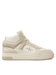 Calvin Klein Jeans Sneakersy Basket Cup Mid Laceup Lth Ml Mtr YM0YM00995 Beżowy. Brązowe buty sportowe casual Calvin Klein Jeans, bez wzorów, z jeansu, bez zapięcia. Za 449.99 zł.