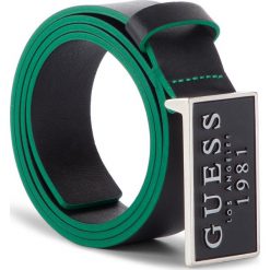 Pasek Męski GUESS - M92Z37 L0M50 S JBLK. Czarne paski Guess, z aplikacjami, ze skóry. W wyprzedaży za 189.00 zł.