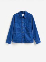 Jeansowa koszula comfort fit - inny. Koszule Reserved, l, bez wzorów, z denimu, bez kołnierzyka, bez ramiączek. Za 149.99 zł.