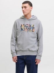 Jack & Jones Bluza "Geplas" w kolorze szarym rozmiar: L. Szare bluzy z kapturem Jack & Jones, l, bez wzorów, z kapturem. Za 135.49 zł.