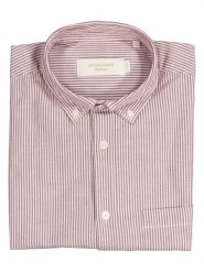 Jack & Jones Koszula "Ornorrebro" w kolorze biało-czerwonym rozmiar: S. Białe koszule Jack & Jones, s, bez wzorów, bez kołnierzyka, bez ramiączek. Za 79.21 zł.