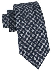 Klasyczny Krawat Klubowy - Alties - Granat, Pepitka. Niebieskie krawaty i muchy Alties, bez wzorów, z tkaniny. Za 49.00 zł.