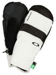 Oakley Rękawiczki narciarskie "Silver" w kolorze biało-czarnym rozmiar: XS. Białe rękawiczki Oakley, bez wzorów, ze skóry. Za 86.99 zł.