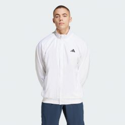 Bluza Tennis Walk-On. Białe bluzy Adidas, xl, bez wzorów, z materiału, bez kaptura. Za 379.00 zł.