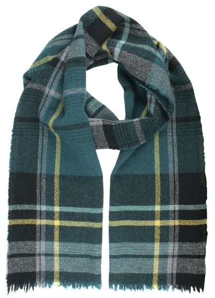 Wełniany Szalik Męski - V. Fraas - Odcienie Zieleni w Kratę. Zielone szaliki V. Fraas, bez wzorów, z materiału. Za 129.00 zł.