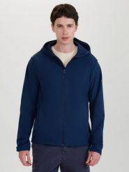 4F Kurtka softshell wiatroodporna membrana 5000 męska - granatowa M. Niebieskie kurtki 4F, m, bez wzorów, z dzianiny, z kapturem. W wyprzedaży za 199.99 zł.