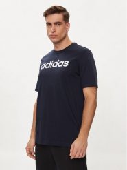 Adidas T-Shirt Essentials Single Jersey Linear Embroidered Logo T-Shirt IC9275 Niebieski Regular Fit. Niebieskie t-shirty sportowe Adidas, bez wzorów, z bawełny, bez ramiączek, na fitness i siłownię. Za 79.99 zł.