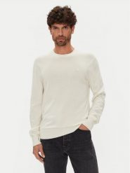 Calvin Klein Sweter LV040BM343 Écru Regular Fit. Swetry rozpinane CALVIN KLEIN, l, bez wzorów, z bawełny, bez kołnierzyka, bez ramiączek. Za 369.99 zł.