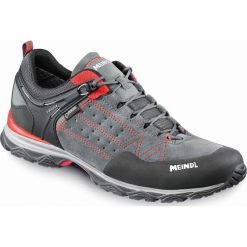 Buty turystyczne męskie Meindl Ontario Gore-Tex. Czerwone buty turystyczne MEINDL, bez wzorów, z gore-texu, bez zapięcia, trekkingowe, gore-tex. Za 839.60 zł.