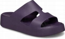 Klapki Dla Dorosłych Crocs Getaway Platform H-strap. Fioletowe klapki Crocs, z materiału. Za 139.99 zł.