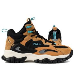 Buty męskie wysokie sneakersy sportowe Fila RAY TRACER TR2 MID. Brązowe buty sportowe casual Fila, na zimę, bez wzorów, bez zapięcia. W wyprzedaży za 299.00 zł.