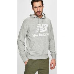 New Balance - Bluza. Szare bluzy z kapturem New Balance, m, bez wzorów, z bawełny, z kapturem. W wyprzedaży za 199.90 zł.