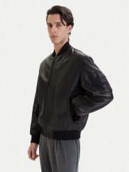 HUGO Kurtka skórzana Lude 50553111 Czarny Regular Fit. Czarne kurtki Hugo, m, bez wzorów, ze skóry, bez kaptura. Za 2,519.00 zł.