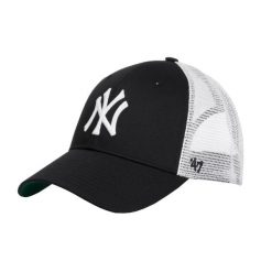 Czapka z daszkiem dla dorosłych 47 Brand MLB New York Yankees Branson Cap. Czarne czapki z daszkiem 47 Brand, bez wzorów, z bawełny. Za 89.99 zł.