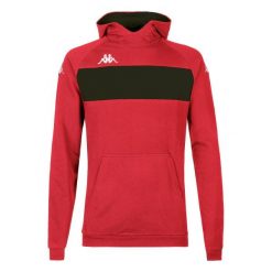 Bluza z kapturem Kappa Daccio. Czerwone bluzy z kapturem Kappa, m, bez wzorów, z bawełny, z kapturem. Za 212.65 zł.