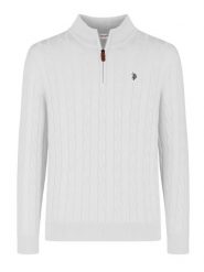 U.S. Polo Assn. Sweter w kolorze białym rozmiar: 3XL. Białe swetry nierozpinane U.S. Polo Assn., s, bez wzorów, z bawełny, bez kołnierzyka, bez ramiączek. Za 156.61 zł.