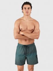 Brunotti Szorty kąpielowe "Preves" w kolorze błękitno-antracytowym rozmiar: M. Czarne kąpielówki Brunotti, m, bez wzorów. Za 82.99 zł.