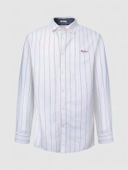 Pepe Jeans Koszula - Regular fit - w kolorze białym rozmiar: XL. Białe koszule Pepe Jeans, xl, bez wzorów, z bawełny, bez kołnierzyka, bez ramiączek. Za 174.95 zł.