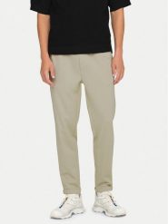 Only & Sons Spodnie materiałowe Linus 22029924 Beżowy Tapered Fit. Brązowe spodnie materiałowe Only & Sons, l, bez wzorów, z materiału. Za 129.99 zł.