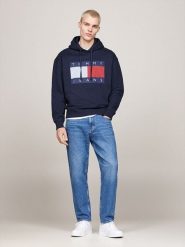 TOMMY JEANS Bluza w kolorze granatowym rozmiar: XXL. Niebieskie bluzy Tommy Jeans, xxl, bez wzorów, z jeansu, z kapturem. Za 216.73 zł.