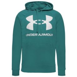 Bluza sportowa męska Under Armour Rival Fleece. Białe bluzy z kapturem Under Armour, l, bez wzorów, z bawełny, z kapturem. Za 261.85 zł.