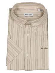 Jack & Jones Koszula "Devin" w kolorze beżowym rozmiar: M. Brązowe koszule Jack & Jones, m, bez wzorów, z bawełny, bez kołnierzyka, bez ramiączek. Za 82.99 zł.