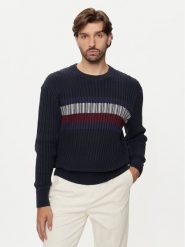 Tommy Hilfiger Sweter MW0MW37246 Granatowy Regular Fit. Niebieskie swetry rozpinane Tommy Hilfiger, m, bez wzorów, z bawełny, bez kołnierzyka, bez ramiączek. Za 339.99 zł.