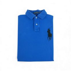Second life - Polo manches courtes Homme Bleu - Stan bardzo dobry. Niebieskie koszulki polo RALPH LAUREN, m, bez wzorów, bez kołnierzyka, bez ramiączek, na golfa. Za 114.17 zł.