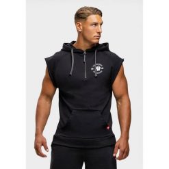 Huntley Bluza z kapturem bez rękawów - Czarny. Czarne bluzy z kapturem GORILLA WEAR, bez wzorów, z kapturem. Za 255.00 zł.