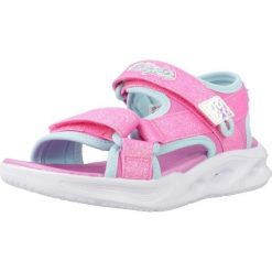 Sandały SKECHERS SOLA GLOW SANDAL Rose. Czerwone sandały Skechers, z syntetyku, bez zapięcia. Za 214.99 zł.