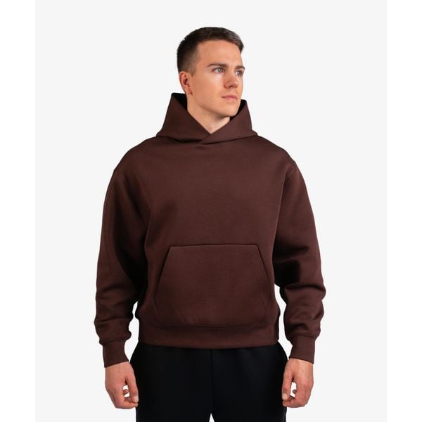 Bluza INTERLOCK OVERSIZE DZIK® brązowa. Brązowe bluzy DZIK, s, z aplikacjami, z materiału, bez kaptura. Za 349.99 zł.