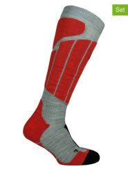 Norfolk Skarpety trekkingowe (2 pary) "Aspen" w kolorze czerwonym rozmiar: 47-50. Czerwone skarpety Norfolk, bez wzorów, z materiału. Za 100.99 zł.