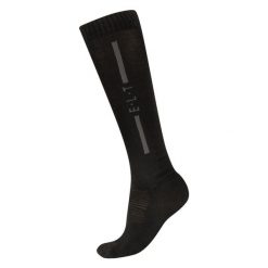 Skarpety jeździeckie ELT Merino. Czarne skarpetki sportowe ELT, bez wzorów, z dzianiny. Za 136.50 zł.