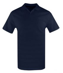 Dzianinowa Koszulka Męska z Kołnierzem (Polo) - Brave Soul - Granatowa. Niebieskie koszulki polo Brave Soul, na lato, l, bez wzorów, z bawełny, bez kołnierzyka, bez ramiączek. Za 99.00 zł.